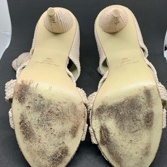 Elizabeth and James blush snake skin heels - Picture 6 of 8